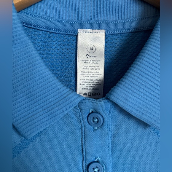 IVIVVA girls fly tech blue polo top in excellent condition - Picture 6 of 6